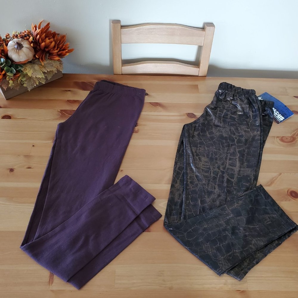 Denim Licious - Women's Leggings Size M 2 Pcs - Picture 2 of 5